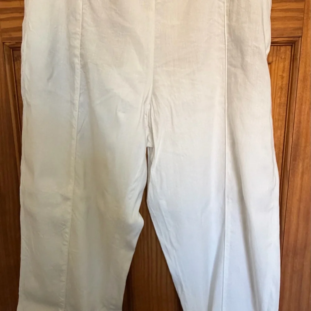 Vince Women's linen blend Pull-On Pants - Picture 3 of 11